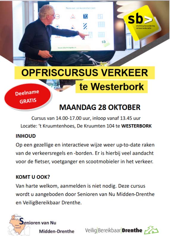 Opfriscursus verkeer Westerbork